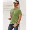 imageMens Distressed Henley Shirts Retro Short Sleeve Tee Shirts Casual Button Down Washed TShirts for Men1mint Green