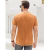 imageMens Distressed Henley Shirts Retro Short Sleeve Tee Shirts Casual Button Down Washed TShirts for Men1pumpkin Yellow