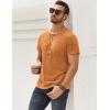 imageMens Distressed Henley Shirts Retro Short Sleeve Tee Shirts Casual Button Down Washed TShirts for Men1pumpkin Yellow