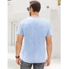 imageMens Distressed Henley Shirts Retro Short Sleeve Tee Shirts Casual Button Down Washed TShirts for Men1sky Blue