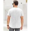 imageMens Distressed Henley Shirts Retro Short Sleeve Tee Shirts Casual Button Down Washed TShirts for Men1white