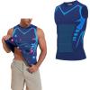 imageBeotyshow Ionic Shaping Sleeveless Shirt Gynecomastia Compression Tank Top Body Shaper Slimming Vest Shapewear UndershirtNavy Blue