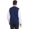 imageBeotyshow Mens Argyle Sweater Vests V Neck Sleeveless Cardigan Vest KnitwearNavy Blue