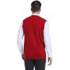 imageBeotyshow Mens Argyle Sweater Vests V Neck Sleeveless Cardigan Vest KnitwearRed