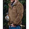 imageBeotyshow Mens Aztec Fleece Jackets Fuzzy Sherpa Pullover Sweatshirts Winter Coats Western Vintage Sweaters with PocketCoffee