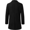 imageBeotyshow Mens Single Breasted Trench Coat Winter Pea Coat Notch Lapel Long Casual OvercoatBlack