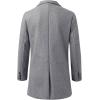 imageBeotyshow Mens Single Breasted Trench Coat Winter Pea Coat Notch Lapel Long Casual OvercoatGrey