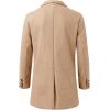 imageBeotyshow Mens Single Breasted Trench Coat Winter Pea Coat Notch Lapel Long Casual OvercoatKhaki