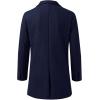 imageBeotyshow Mens Single Breasted Trench Coat Winter Pea Coat Notch Lapel Long Casual OvercoatNavy Blue