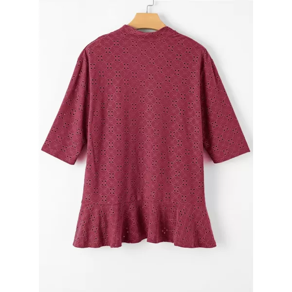 Sidefeel Lightweight Summer Cardigan for Women Spring Netted Knit Ruffle Half Sleeve Kimono Cover Ups