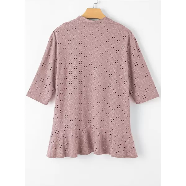 Sidefeel Lightweight Summer Cardigan for Women Spring Netted Knit Ruffle Half Sleeve Kimono Cover Ups