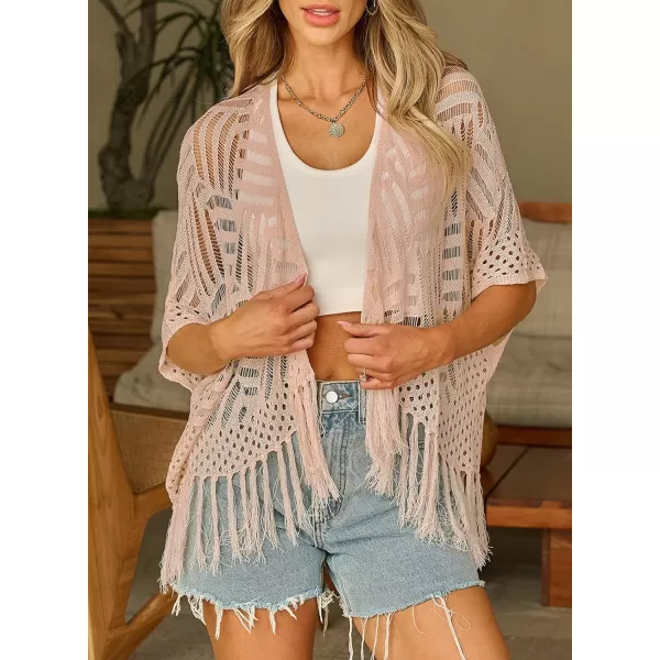Sidefeel Women's 2024 Cropped Crochet Top Lightweight Summer Cardigan Beach Kimono Cover Ups