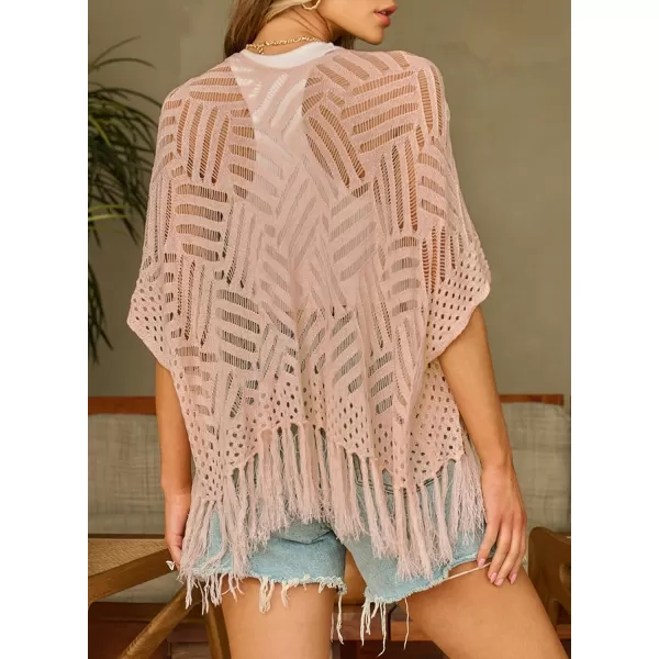 Sidefeel Women's 2024 Cropped Crochet Top Lightweight Summer Cardigan Beach Kimono Cover Ups