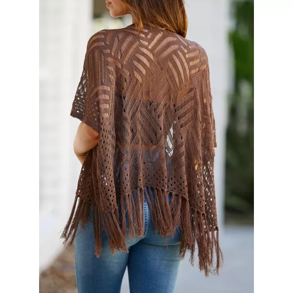 Sidefeel Women's 2024 Cropped Crochet Top Lightweight Summer Cardigan Beach Kimono Cover Ups