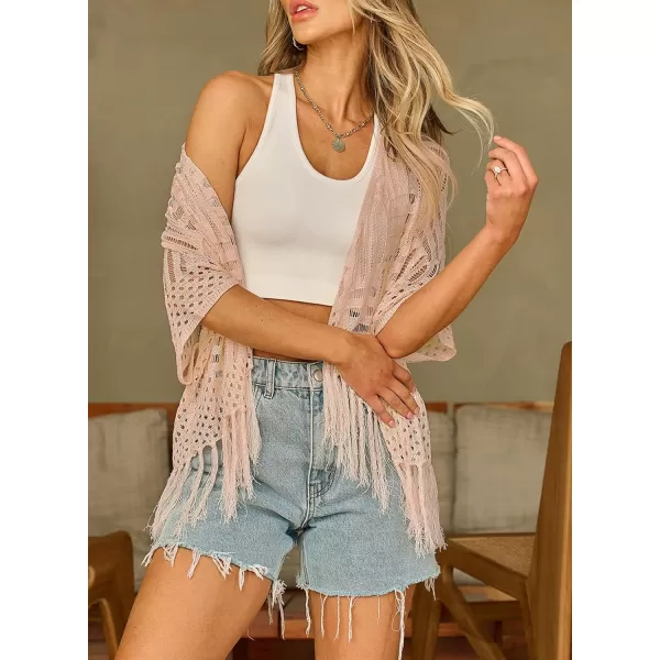 Sidefeel Women's 2024 Cropped Crochet Top Lightweight Summer Cardigan Beach Kimono Cover Ups