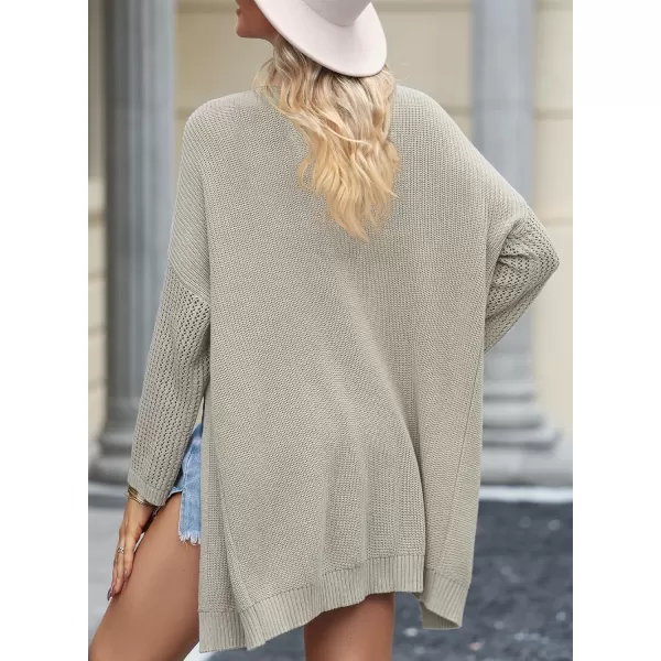 Sidefeel Womens 2024 Lightweight Open Front Cardigan Sweaters Casual 3/4 Sleeve Crochet Knit Boho Kimono Cover Ups