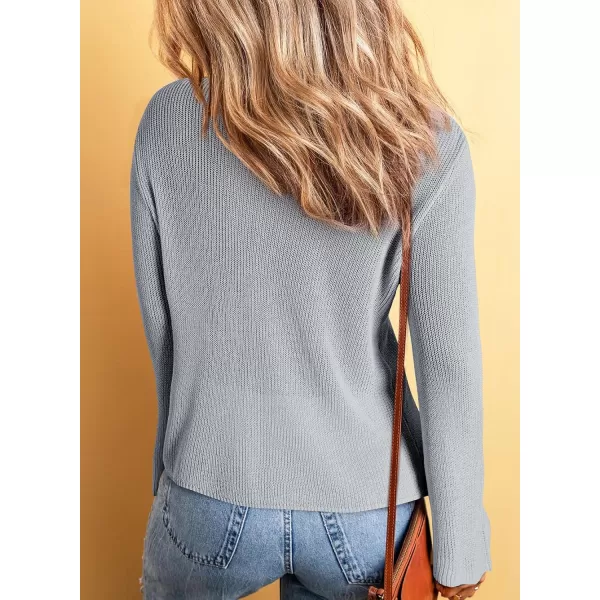 Sidefeel Womens 2024 Summer Cardigans Lightweight Spring Fashion Long Sleeve Knit V Neck Button Up Sweaters