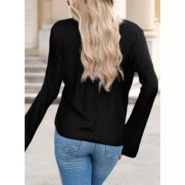Sidefeel Womens 2024 Summer Cardigans Lightweight Spring Fashion Long Sleeve Knit V Neck Button Up Sweaters