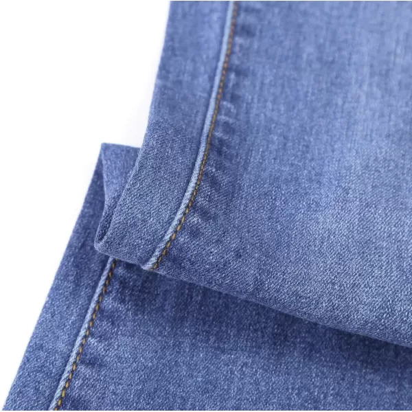 Sidefeel Women's Bell Bottom Button Fly Bootcut Jeans Ripped Flared Denim Pants