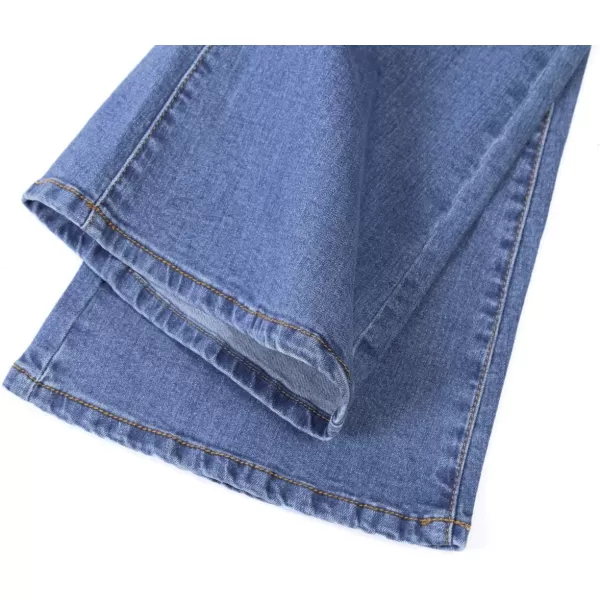 Sidefeel Women's Bell Bottom Button Fly Bootcut Jeans Ripped Flared Denim Pants