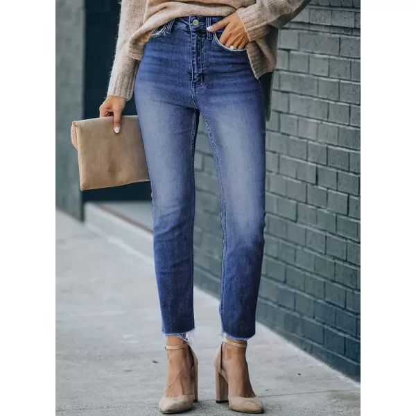 Sidefeel Women's Boyfriend Jeans Stretchy Ripped Distressed Denim Pants Size 4-18