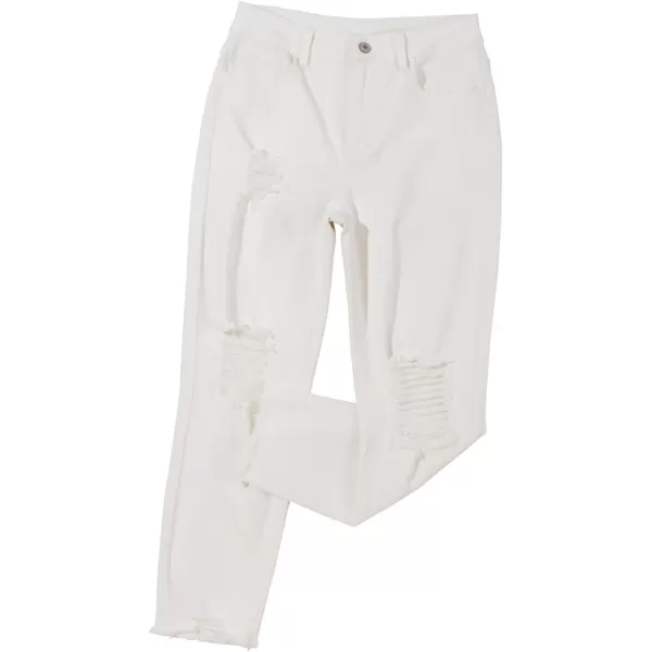 Sidefeel Women's Boyfriend Jeans Stretchy Ripped Distressed Denim Pants Size 4-18