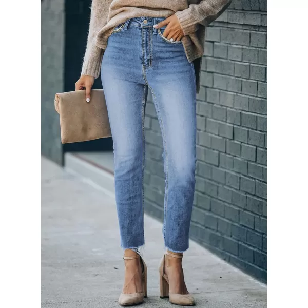 Sidefeel Women's Boyfriend Jeans Stretchy Ripped Distressed Denim Pants Size 4-18