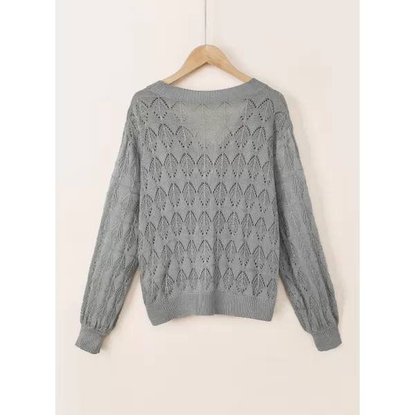 Sidefeel Women's Cardigan Lightweight Crochet Knit Hollow Out Summer Fall Spring Cardigan