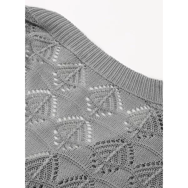 Sidefeel Women's Cardigan Lightweight Crochet Knit Hollow Out Summer Fall Spring Cardigan