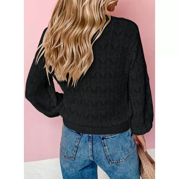 Sidefeel Women's Cardigan Lightweight Crochet Knit Hollow Out Summer Fall Spring Cardigan