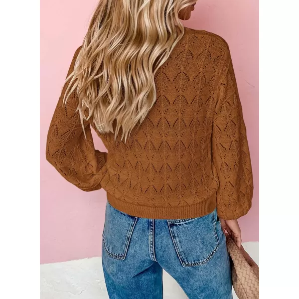 Sidefeel Women's Cardigan Lightweight Crochet Knit Hollow Out Summer Fall Spring Cardigan