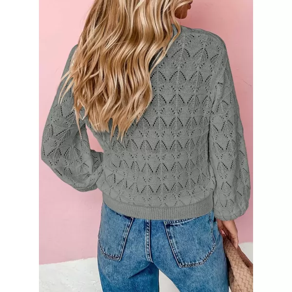 Sidefeel Women's Cardigan Lightweight Crochet Knit Hollow Out Summer Fall Spring Cardigan