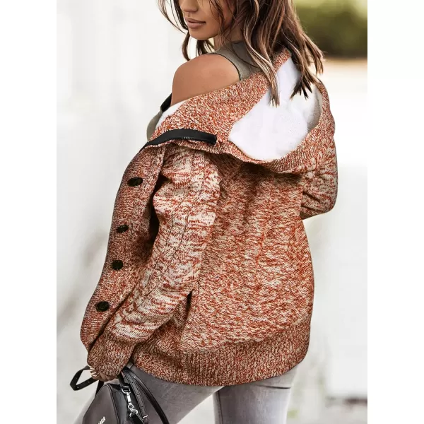 Sidefeel Women's Cardigan Sweaters Hooded Cardigans Fleece Lined Jackets Winter Sweater Coat