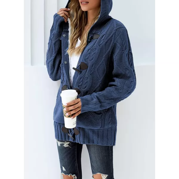 Sidefeel Women's Cardigan Sweaters Hooded Cardigans Fleece Lined Jackets Winter Sweater Coat