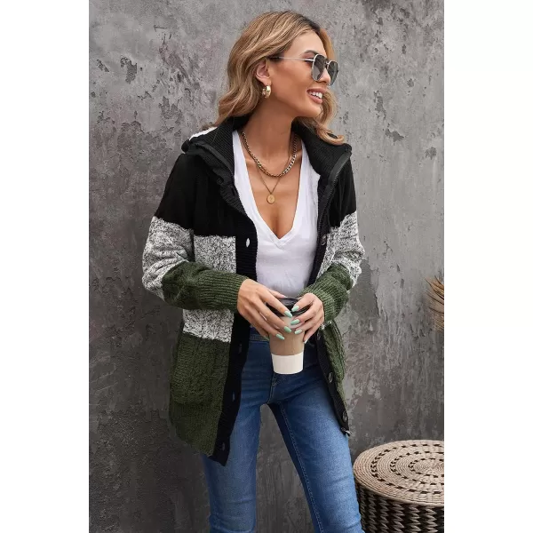 Sidefeel Women's Cardigan Sweaters Hooded Cardigans Fleece Lined Jackets Winter Sweater Coat