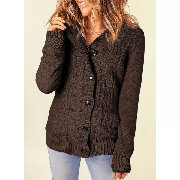 Sidefeel Women's Cardigan Sweaters Hooded Cardigans Fleece Lined Jackets Winter Sweater Coat