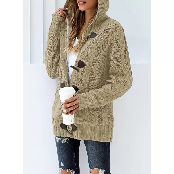 Sidefeel Women's Cardigan Sweaters Hooded Cardigans Fleece Lined Jackets Winter Sweater Coat