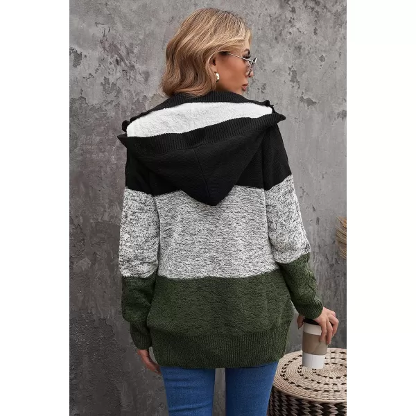 Sidefeel Women's Cardigan Sweaters Hooded Cardigans Fleece Lined Jackets Winter Sweater Coat