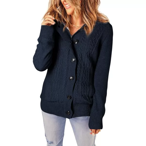 Sidefeel Women's Cardigan Sweaters Hooded Cardigans Fleece Lined Jackets Winter Sweater Coat