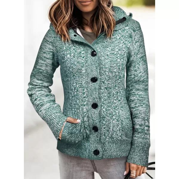 Sidefeel Women's Cardigan Sweaters Hooded Cardigans Fleece Lined Jackets Winter Sweater Coat