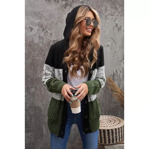 Sidefeel Women's Cardigan Sweaters Hooded Cardigans Fleece Lined Jackets Winter Sweater Coat