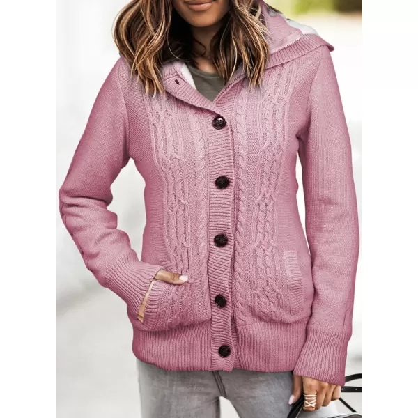 Sidefeel Women's Cardigan Sweaters Hooded Cardigans Fleece Lined Jackets Winter Sweater Coat