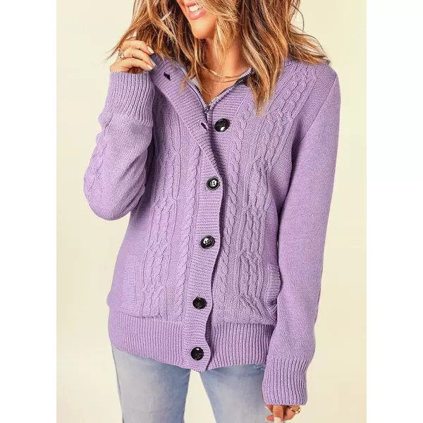 Sidefeel Women's Cardigan Sweaters Hooded Cardigans Fleece Lined Jackets Winter Sweater Coat