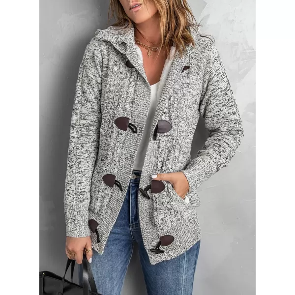 Sidefeel Women's Cardigan Sweaters Hooded Cardigans Fleece Lined Jackets Winter Sweater Coat