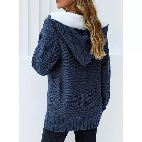 Sidefeel Women's Cardigan Sweaters Hooded Cardigans Fleece Lined Jackets Winter Sweater Coat