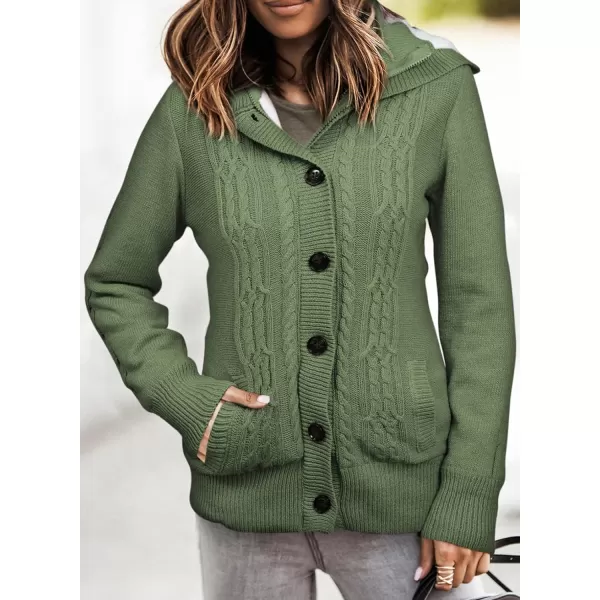 Sidefeel Women's Cardigan Sweaters Hooded Cardigans Fleece Lined Jackets Winter Sweater Coat