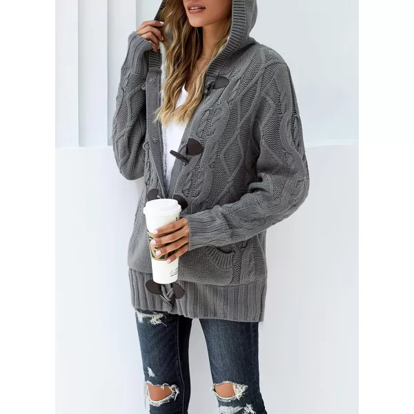 Sidefeel Women's Cardigan Sweaters Hooded Cardigans Fleece Lined Jackets Winter Sweater Coat