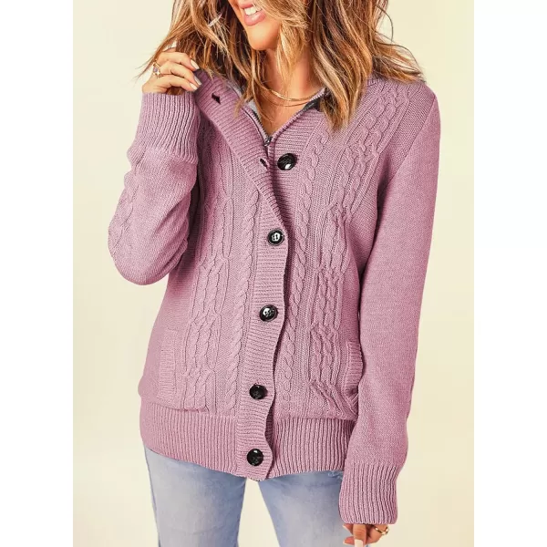 Sidefeel Women's Cardigan Sweaters Hooded Cardigans Fleece Lined Jackets Winter Sweater Coat