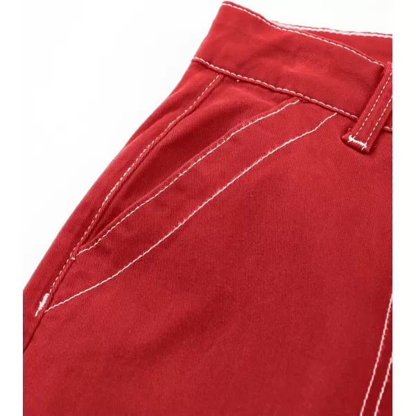 Sidefeel Women's Cargo Jeans Casual Loose Mid Rise Wide Leg Denim Pants