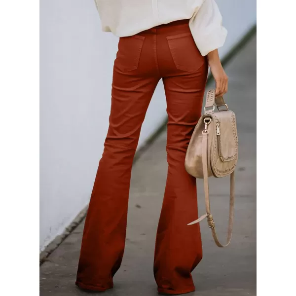 Sidefeel Women's High Waisted Jeans Flared Bell Bottoms Elastic Waist Denim Pants